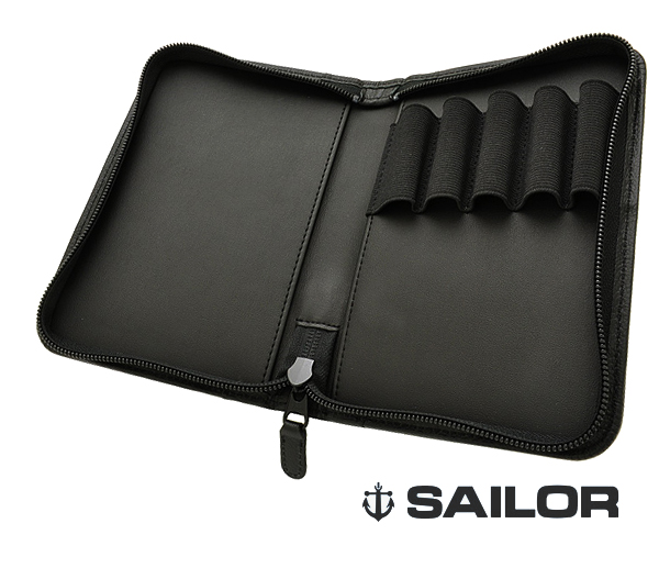 Sailor Portapenne con Zip 5 Posti - Black.jpg