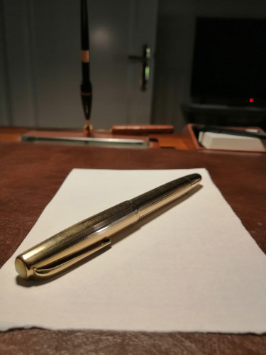 IMG_20240716_145809.jpg (1.94 MiB) Visto 2379 volte La penna, nonostante l'età avanzata, è in condizioni quasi perfette e con la meccanica perfettamente funzionante.