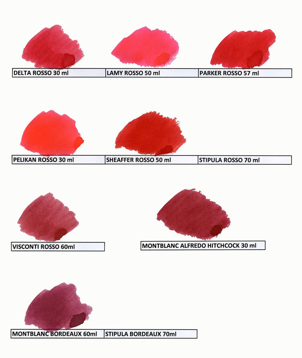 INCHIOSTRI ROSSI E BORDEAUX