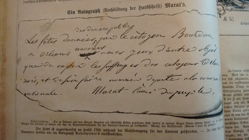 marat.jpg (1.16 MiB) Visto 5766 volte Marat scriveva come noto in vasca da bagno e forse la sua scrittura ne risentiva