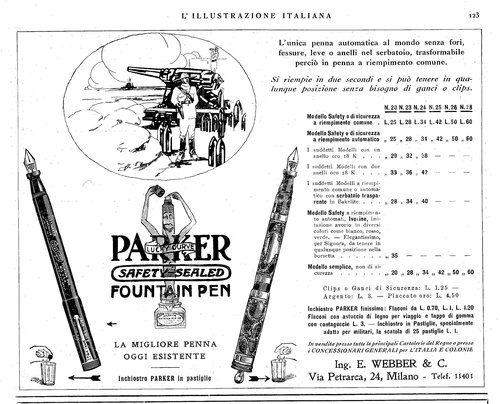 4. PARKER - mod. div. - 1918-02-10 - L'Illustrazione Italiana - Anno XLV - N.6.jpg (1.71 MiB) Visto 3962 volte PARKER - mod. div. - 1918-02-10 - L'Illustrazione Italiana - Anno XLV - N.6