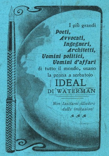WATERMAN - 1x. 1906-10-14.  L'Illustrazione Italiana - Anno XXXIII, Num.41, copertina
