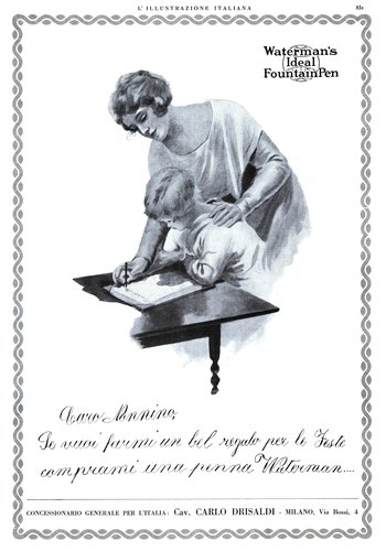 3. WATERMAN - generica marca - 1924-12-28. L'Illustrazione Italiana, Anno LI - N.52, pag.831.jpg (2.65 MiB) Visto 3585 volte WATERMAN - 1924