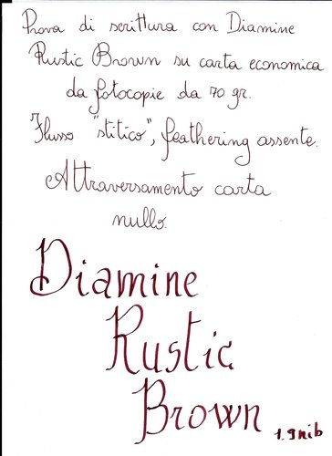 Diamine Rustic Brown 2.jpg (251.43 KiB) Visto 2498 volte Prova su carta da fotocopie economia, 75 gr.