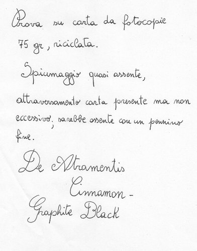De Atramentis Cinnamon 2.jpg (381.36 KiB) Visto 2010 volte Prova su carta da fotocopie 75 gr. riciclata