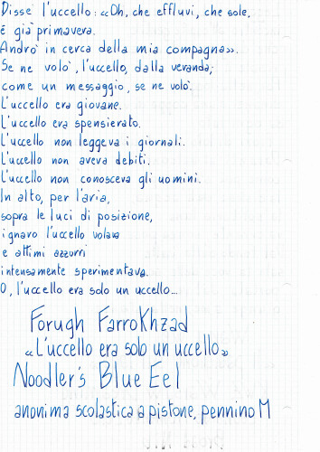 Noodler's EEL Blue 3.jpg (6.75 MiB) Visto 5557 volte Prova su carta di quaderno Cartorama Store, a quadretti