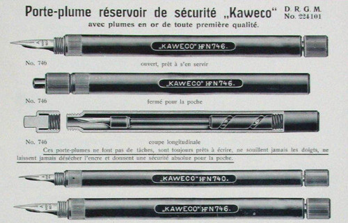 Estratto Catalogo Kaweco 1908