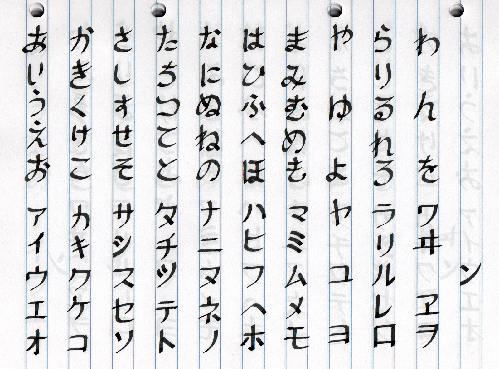 Hiragana e Katakana