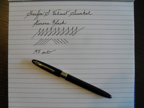 Sheaffer'S Valiant Snorkel - writing test.JPG