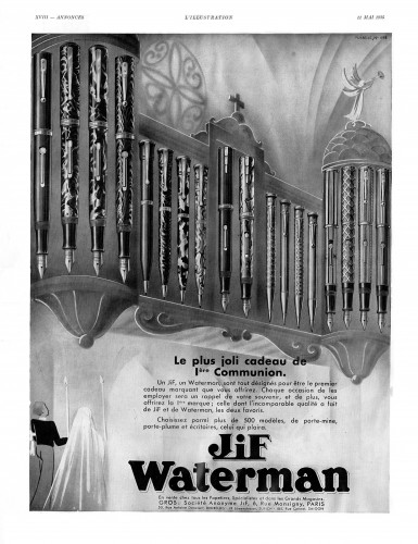 28. WATERMAN - 52, 94, Ripple, Lady Patricia, 52V overlay; JiF pencils. 1935.05.11. L'Illustration, pag.XVIII - Copia.jpg