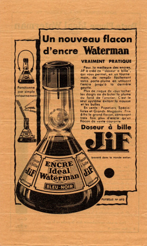 13. WATERMAN - ISTRO - 1935 -  Ink bottle Flacon doseur a bille JIF - RETRO.jpg
