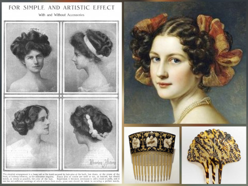 acconciature femminili e pettini della Belle Epoque