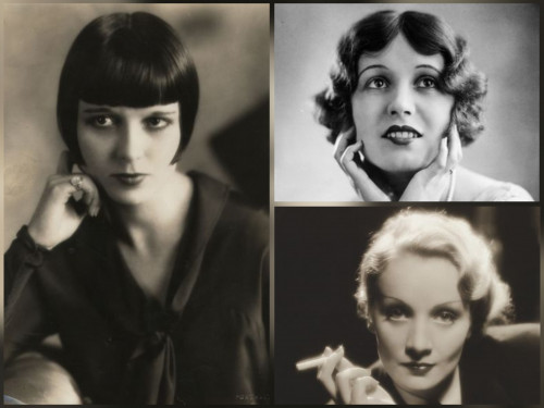 taglio alla garçonne: Louise Brooks, Clara Bow, Marlene Dietrich