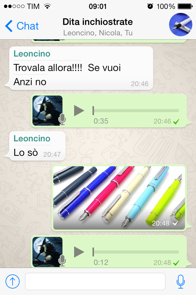 PRIME CONVERSAZIONI IN WHATSAPP