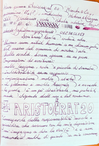 Aristokrat 20 - Abulafia - Scrittura