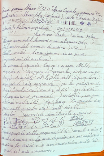 Hero P-320  - Abulafia - Scrittura