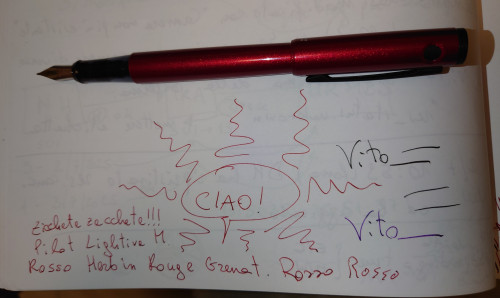 Herbin Rouge Grenat, Pilot Lightive pennino M