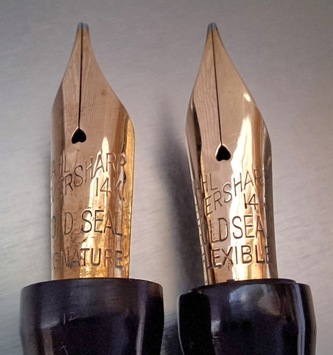 16. Wahl-Eversharp Equi-Poised n.1 e n.2 NIBS comparison..jpg