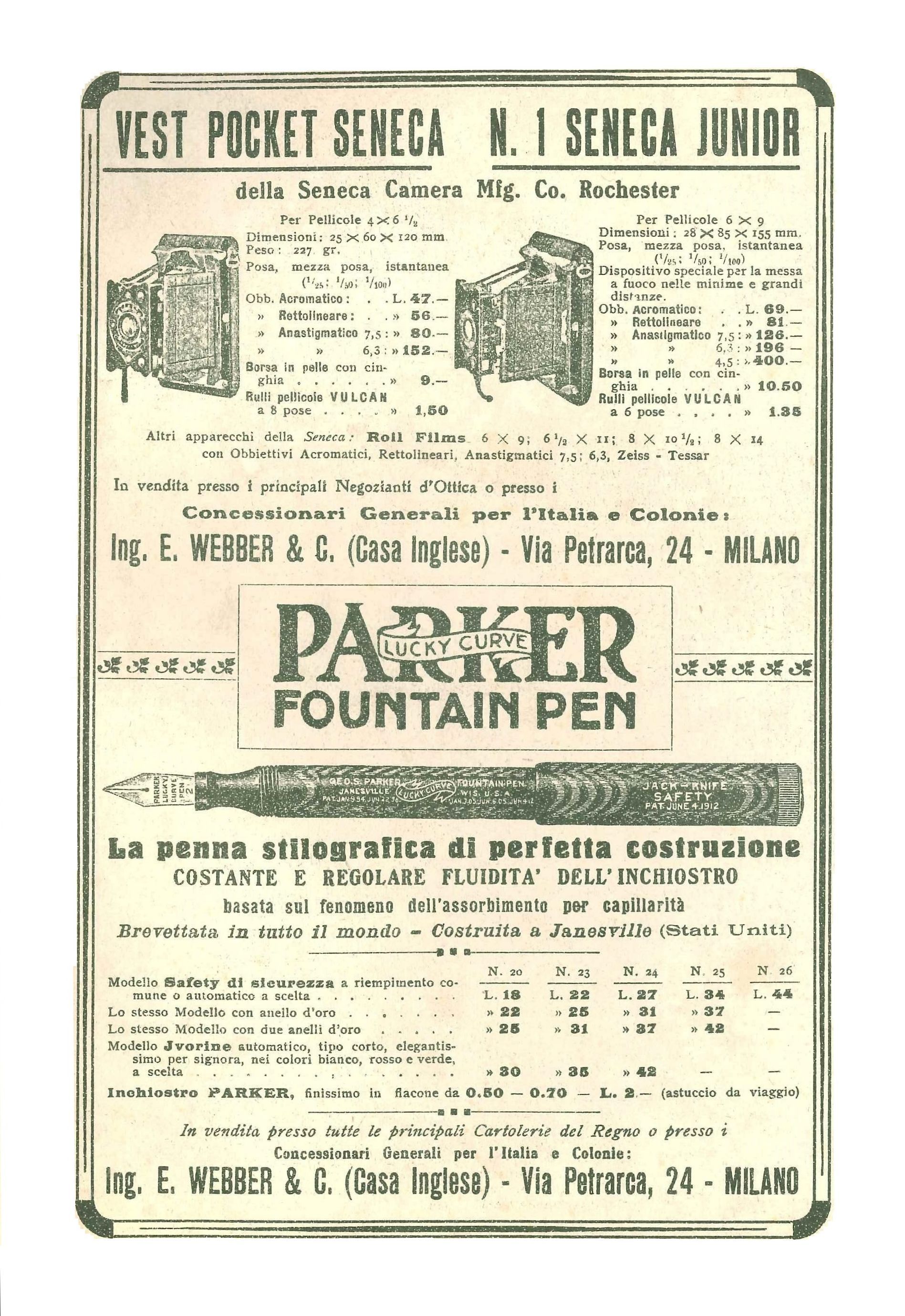 1. PARKER - Jack-Knife. 1917-03-01. LA LETTURA -  Mensile del Corriere della Sera - Anno XVII N.3 - Marzo 1917, terza di copertina..jpg