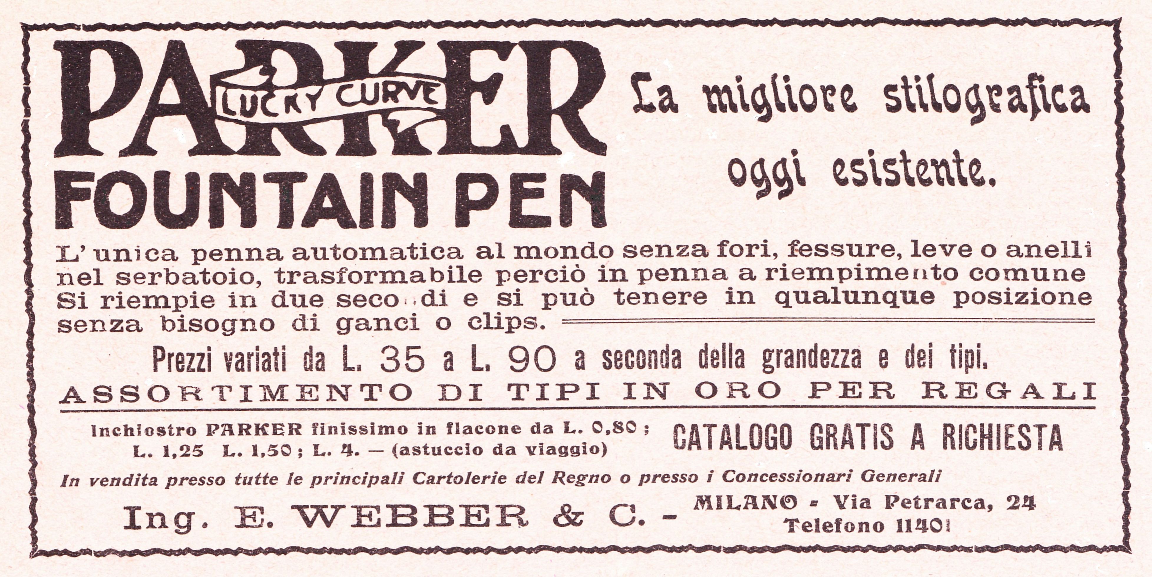 2. PARKER - generica -1919-11-23. Il giornalino della Domenica - quindicinale - Anno VII - N.49, pag.III.jpg