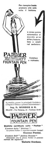 5. PARKER - Lucky Curve Testimonials - 1920-09-01.  -La Lettura. Anno XX N.9, pag.terza delle pubblicità.jpg