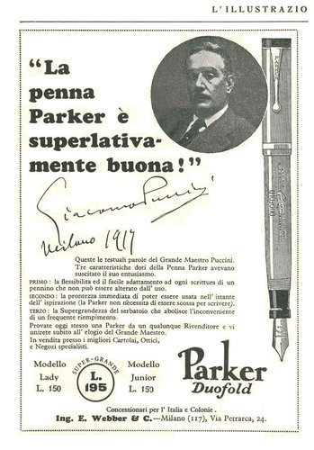 6. PARKER - Duofold PUCCINI - 1927-10-16. L'Illustrazione Italiana - Anno LIV - N.42, pag.III.jpg