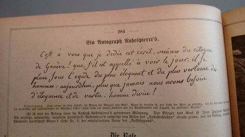 La grafia di Robespierre mi pare un esempio di coulée inclinata. Molto elegante e decisamente incorrotta.