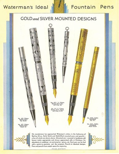 15. Waterman Pen Catalog 1933, pag.16.jpg (1.26 MiB) Visto 10743 volte Waterman, Catalogo 1933, pag.16