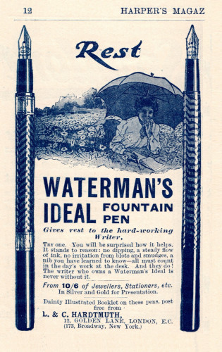WATERMAN - 1X - 1904-05. Harper's Monthly Magazine, n.648, pag.12