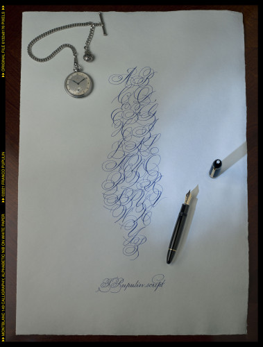 Montblanc 149 Calligraphy, Alphabetic nib on white paper ©FP.jpg
