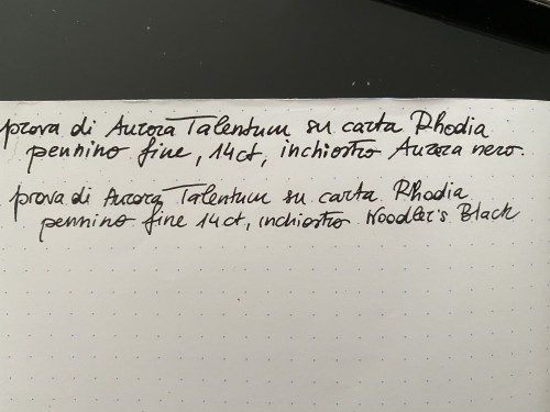 Aurora Black vs Noodler's Black